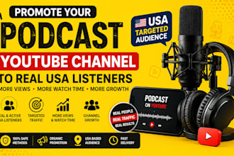 promote your podcast youtube channel to USA listeners