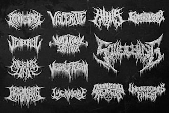 draw metal band logo design for you