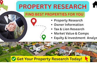 do property research and find investment properties for you