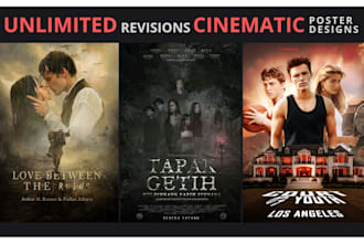 design a cinematic movie poster and film key art