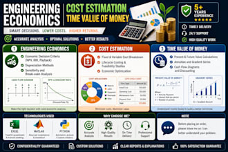 help engineering economics, cost estimation, time value money, assigned