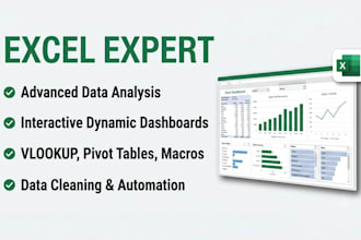be your expert data analyst for spreadsheets and dashboard