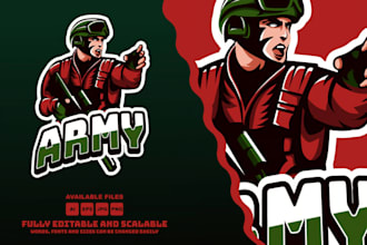 do professional military veteran logo design service