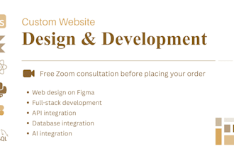 design and develop websites with database integration