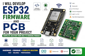 develop esp32 firmware and pcb for your project