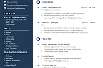 write a professional ats resume and cover letter