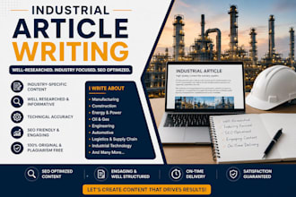 write professional industry articles and SEO blog posts