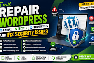 repair, recover, removal, and fix wordpress website errors