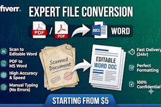 convert scanned documents or PDF to editable word document