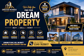 design pro social media banner for bakery pizza real estate