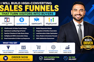 do clickfunnels 2 0 sales funnel, systeme io landing page, samcart , gohighlevel