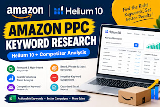 do amazon PPC keyword research using helium 10