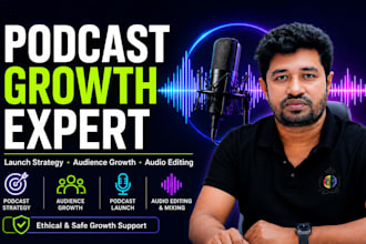 promote your podcast with launch strategy and audience growth support