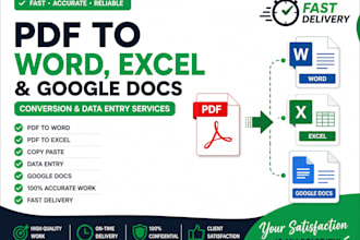 convert PDF to word, excel, or google docs accurately