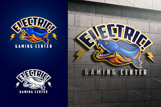 design a modern seafood logo with creative shrimp elements