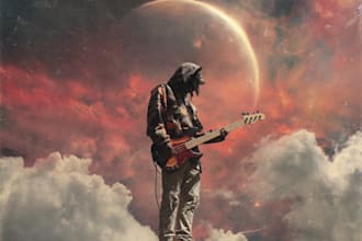 design album cover art, song cover art in digital painting