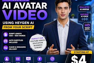 create a professional heygen ai avatar video from your script