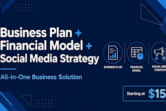 create a business plan, financial model and social media strategy for you