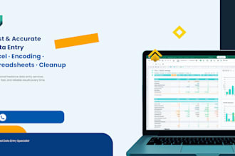 do fast data entry, data encoding, or excel spreadsheet task