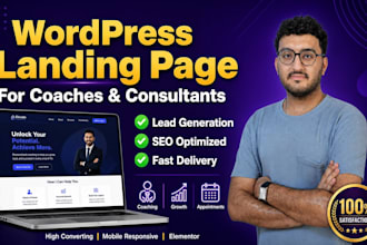 create a high converting wordpress landing page for coaches and consultants