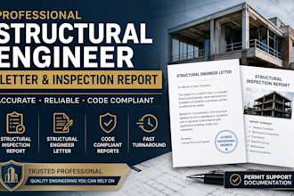 write a structural engineer letter and structural inspection report