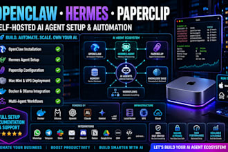 install openclaw setup paperclip hermes agent self hosted ai agent mac mini bot
