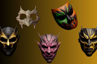 3d halloween mask, animal mask, cosplay helmet, printable 3d models and printing