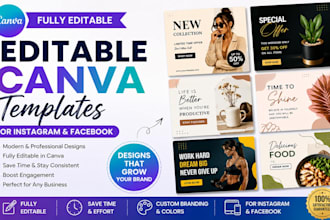 create editable canva templates for instagram and facebook