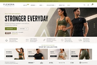 design activewear shopify store sportswear fitness apparel clothing website