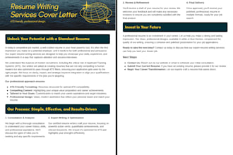 write a professional resume and cover letter
