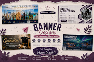 design professional banners for business, brands, and events