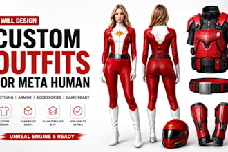 create hyper realistic metahuman clothing and accessories for unreal engine