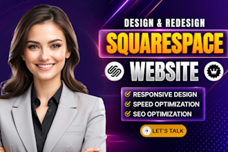design or redesign modern squarespace website, website development