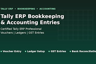 do bookkeeping and accounting entries in tally erp
