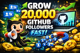 grow 20,000 github followers fast