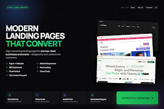 build a high converting startup saas landing page