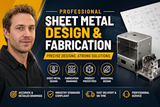 sheet metal design, fabrication drawings, product prototypes, industrial design