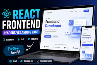 build custom portfolio, landing pages using react