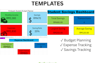 create a custom excel budget planner and finance dashboard