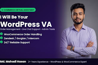 wordpress and woocommerce store virtual assistant
