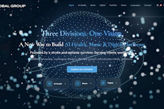design a modern ai powered website with 3d effects