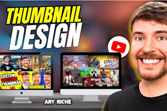 design high CTR gaming and trading youtube thumbnails