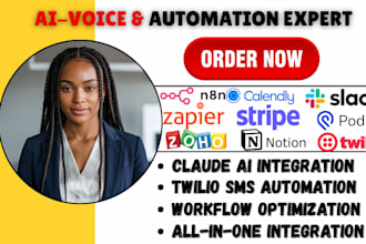 elevenlabs claude ai make twilio automation zoho notion n8n integration chatgpt
