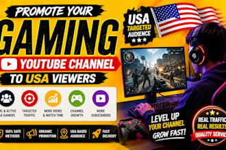 usa youtube promotion USA active audience service, USA channel promotion