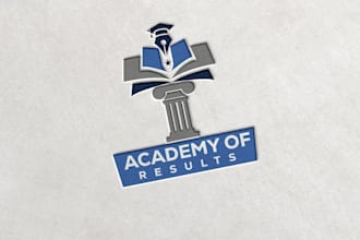 design a premium academy or training center logo