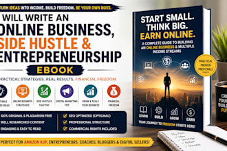 write an online business, side hustle and entrepreneurship ebook
