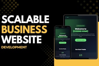 build a scalable business website , full stack development , saas