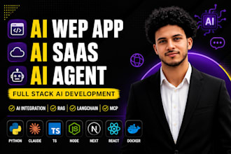 develop custom ai web app, ai saas with any technology
