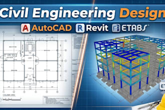 do structural design and analysis using autocad, revit and etabs