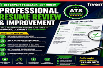 professionally review and improve your ats friendly resume